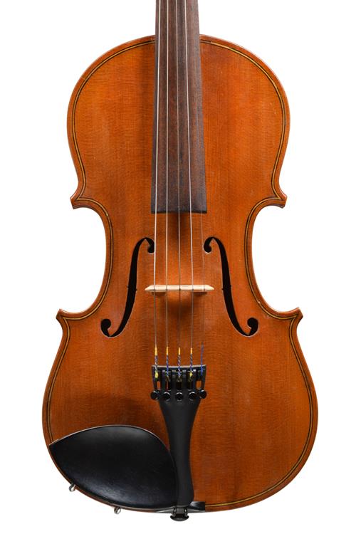 Front of the 5 string viola showing the Brescia...