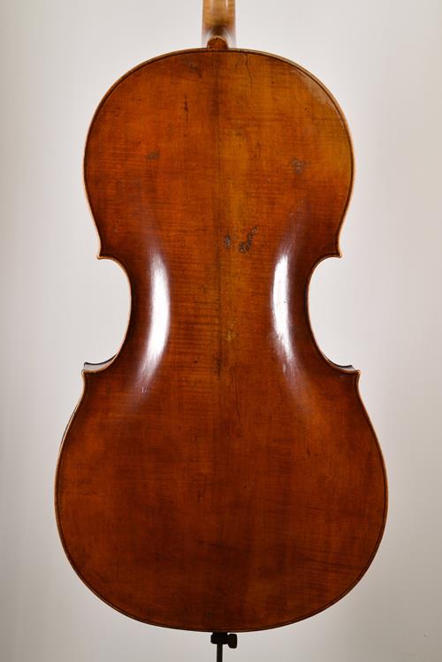 Antique German cello back