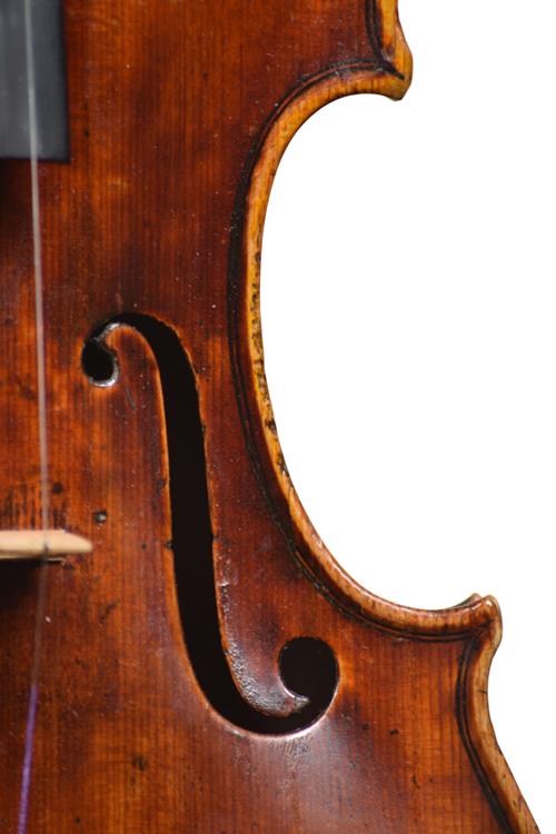 Treble side f hole Mayr violin