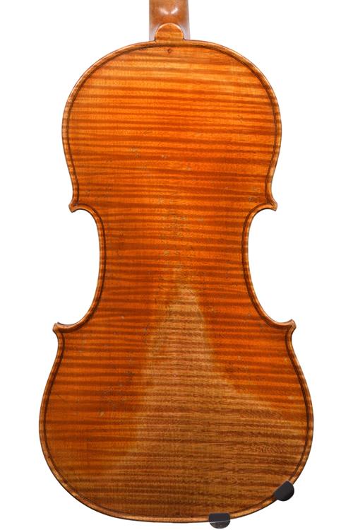 Colin Tulloch antiqued varnish violin back