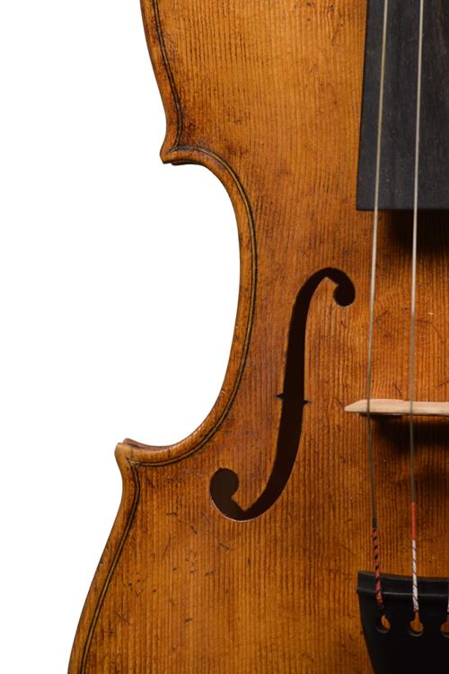 F-hole detail Matthew Fenge Testore violin