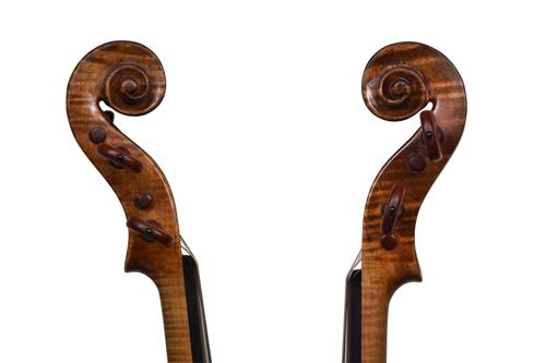 Vincenzo Postiglione violin scrolls