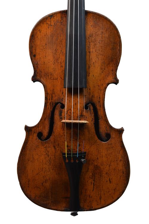 Front antique german violin 1850
