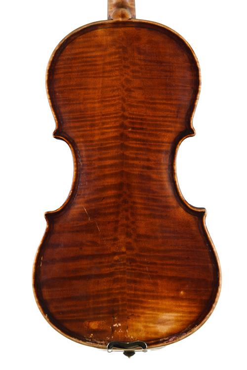 Back of Maggini model violin by James Hardie