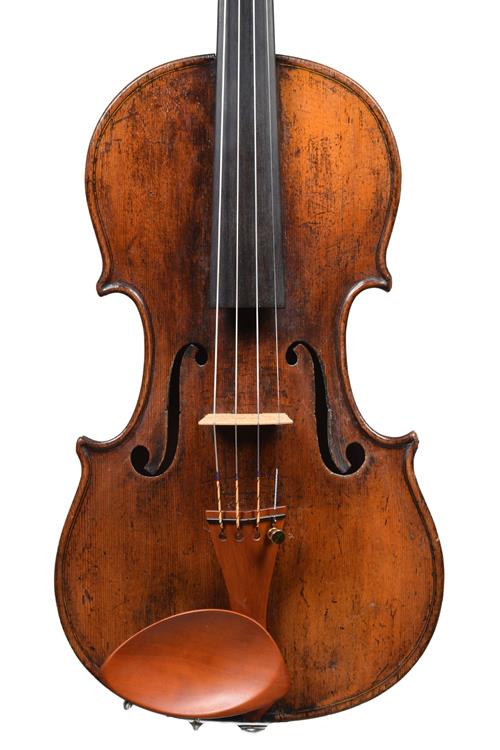 Walter Plain Guadagnini model violin showing pe...