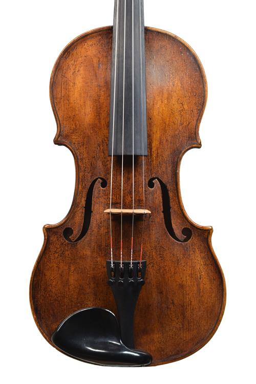 Image shows the front of the German violin made...