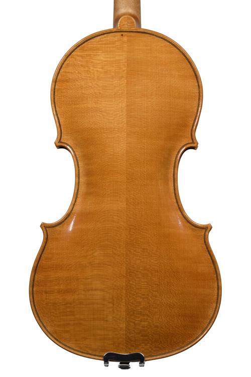 Back of violin by Calum Thomson showing high ar...