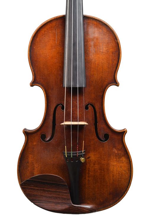 Front of the violin by Arthur and John Betts sh...