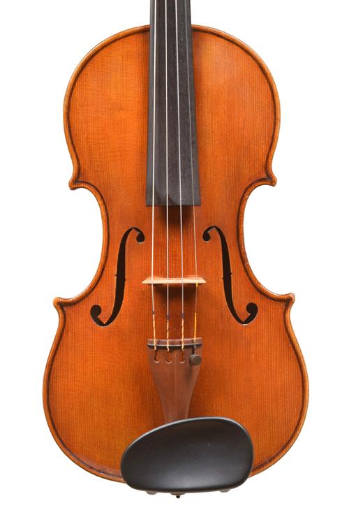 Front of del Gesu model violin by William Luff ...