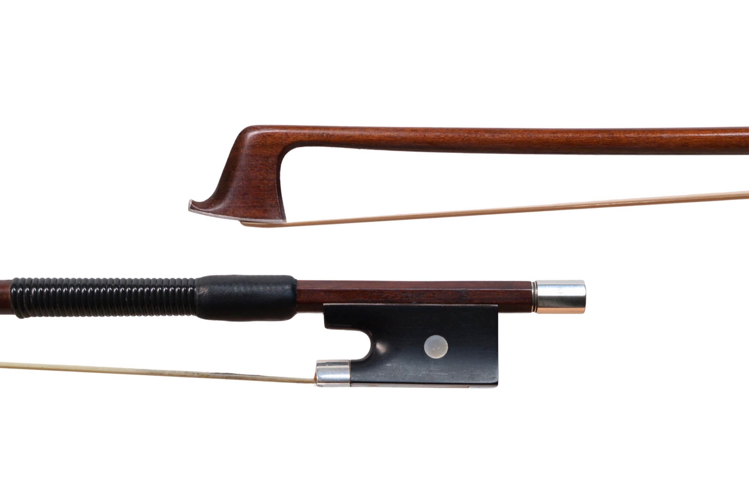 Frog and head of Hill and Sons violin bow circa...