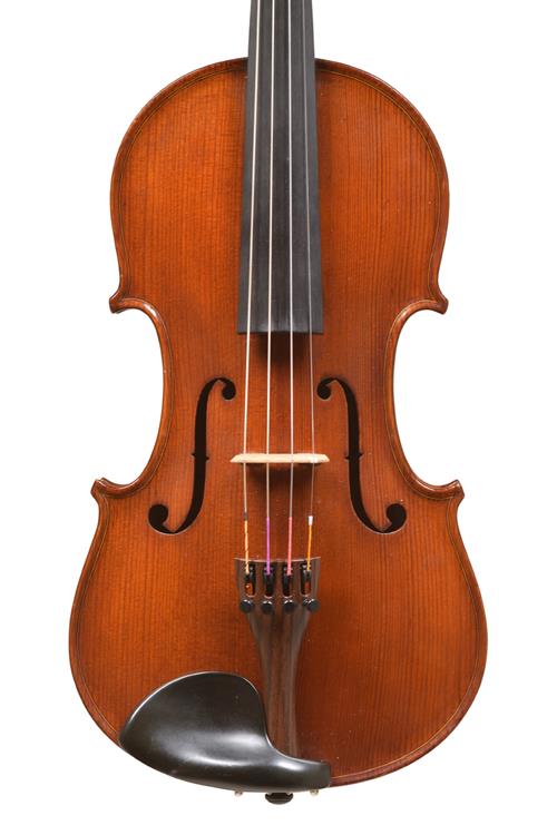 Front of fiddle made in Invergordon in 1898 by ...