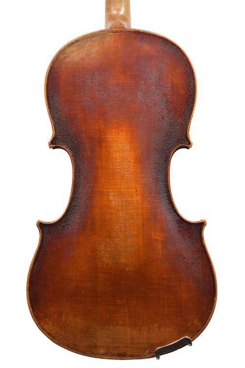 Back of the Mittenwald violin showing a lighter...