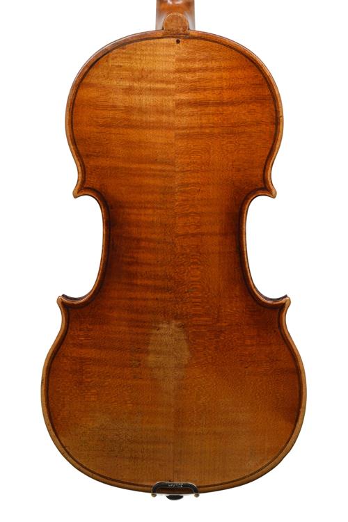 Back of Strad model violin by Charles Thouvenel...