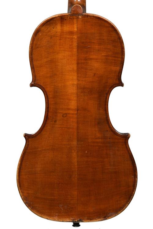 Back of violin made for William Cahusac in 1801
