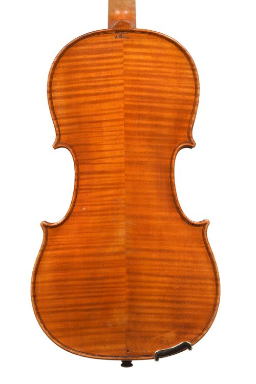 Back of violin by Claude Aubert of Troyes