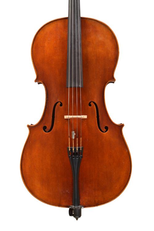 Front of the Stradivari model cello by Jay Haide