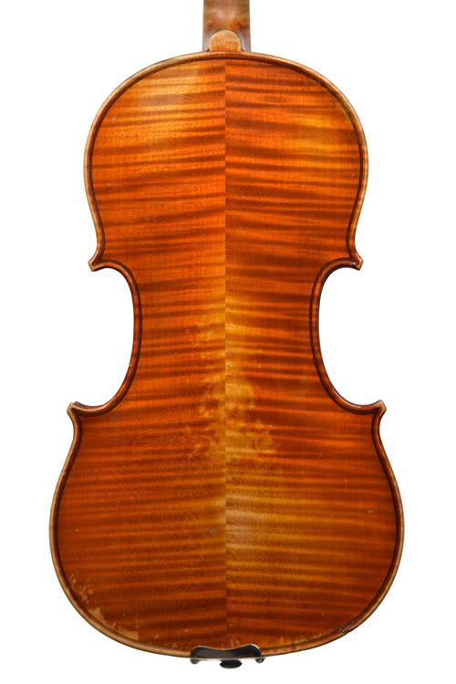Back of violin by Amedee Dieudonne, made in Mir...