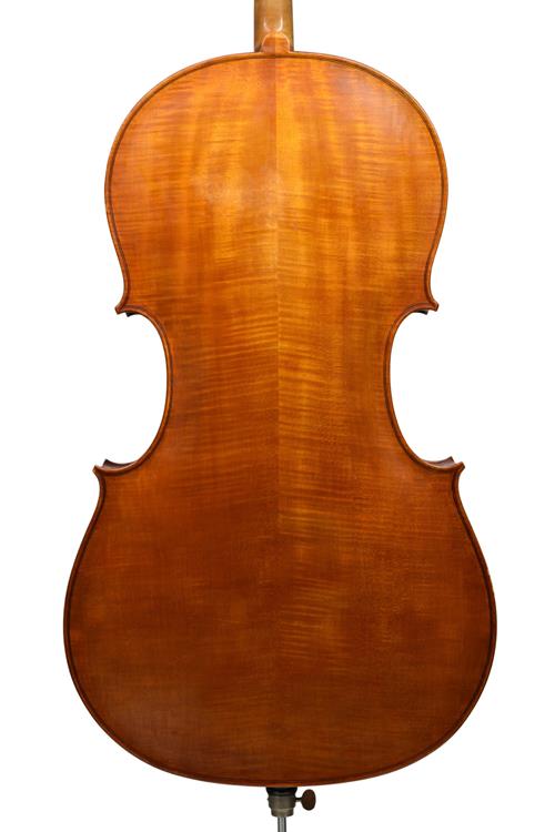 Back of David Walker cello England 1990