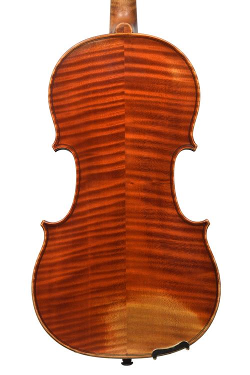 Back of 1874/ 1875 Vuillaume violin showing Str...