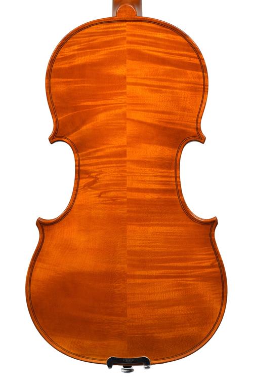 Back of Rory's third violin showing Stradivari...