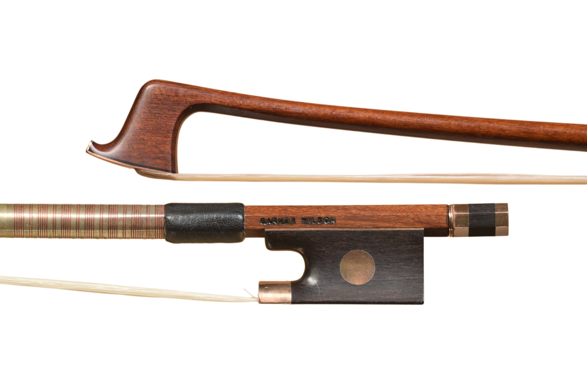 Frog and head of the viola bow by Hill maker Garner Wilson