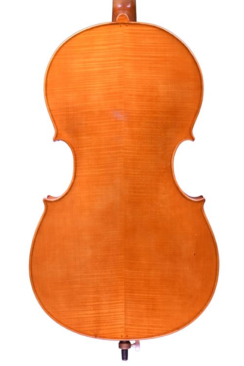 Back of Theo Parmakis 5 string Baroque cello 