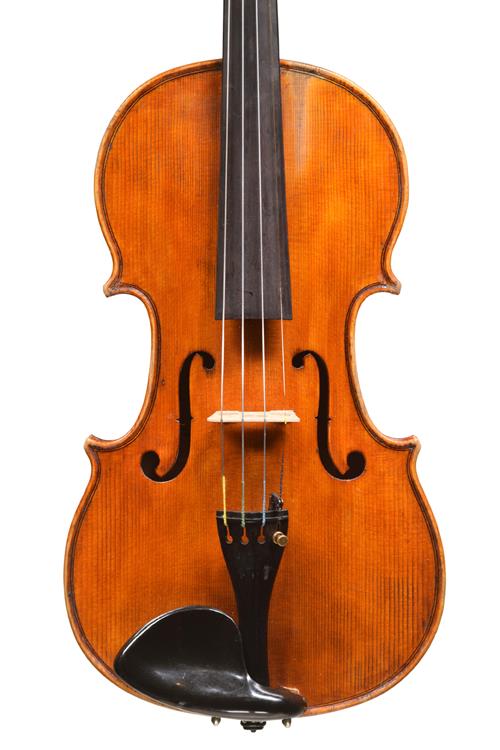 Front of Mori Costa violin by Ralph Plumb