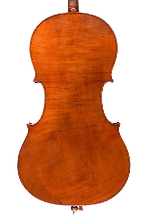 Back of Couturieux cello 