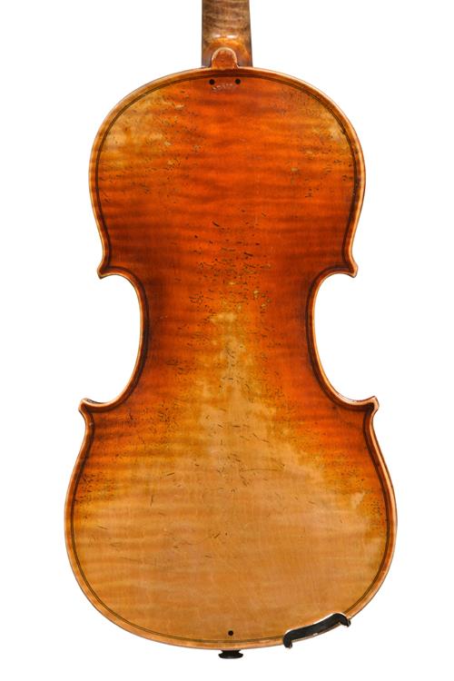 Back of Grand Concert model Lowendall violin