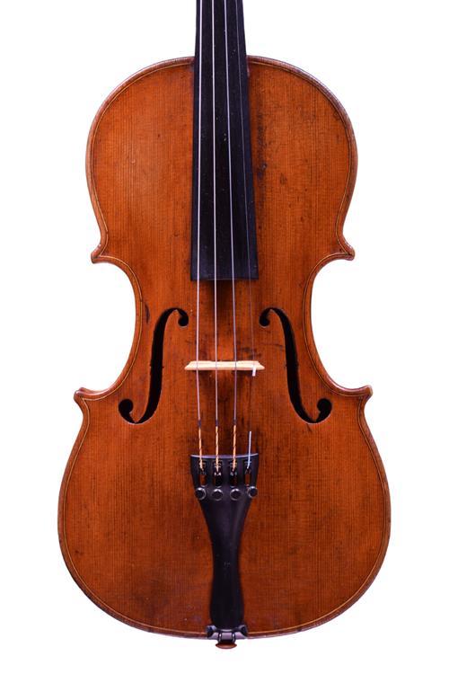 Front of violin by Williamson Blyth, Edinburgh