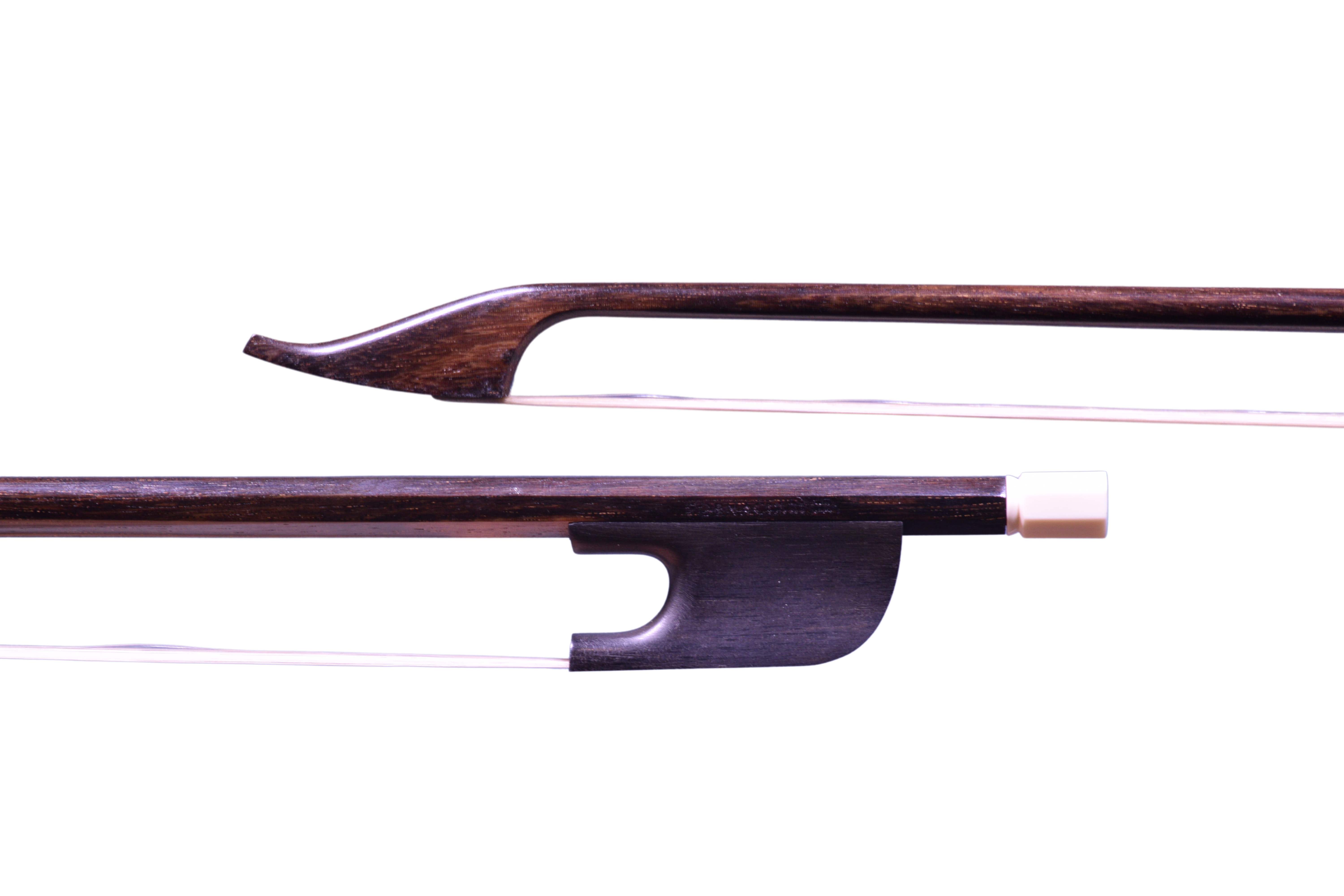Ironwood Baroque violin bow frog and head